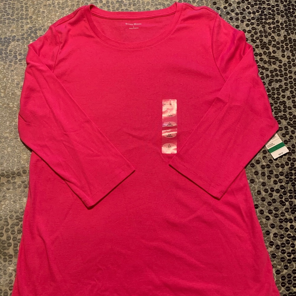 NWT Studio Works large pink shirt